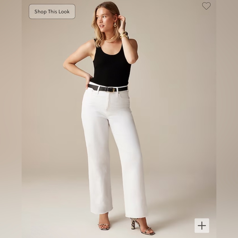J. Crew Slim wide-leg jean in white wash • size 30 • BP461